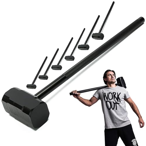 Sport-Thieme Power Hammer | Stahl Gewichtshammer, Gym-Hammer für Fitness und Krafttraining | In 7 Gewichtsvarianten 6-25 kg | Länge 76-96 cm | Geriffelte Grifffläche | Markenqualität
