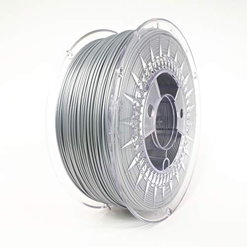 Devil Design Filament/PLA/Aluminum/1,75mm/1kg Polylacticsäure (PLA) - 3D-Druckmaterial (PLA), Universal, Aluminium, 1 kg, 1,75 mm, 1 Stück (S)