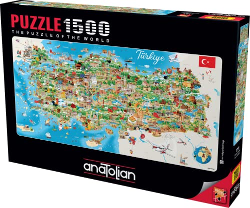 Anatolian Puzzle - Türkiye Haritası, 1500 Teile Puzzle, 3793