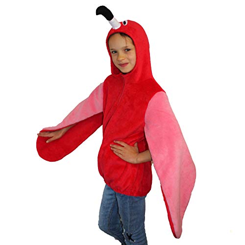 Krause & Sohn Kinder Kostüm Flamingo Hoodie kuschlig Tier-Kostüm Mädchen Fasching Karneval (116)