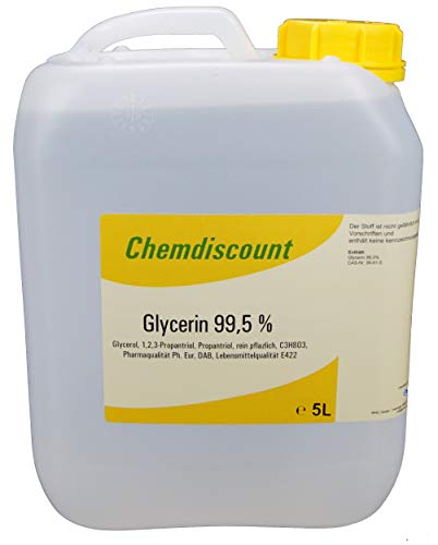 Glycerin 99,5% 5Liter (5000ml) pflanzlich entspricht Pharmaqualität USP, VERSANDKOSTENFREIi! Glyzerin Glycerol