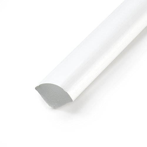 20m DQ-PP PVC VIERTELSTAB | Weiss | 13mm x 13mm | 8 x 2,5m | Kunstoff Winkelprofil