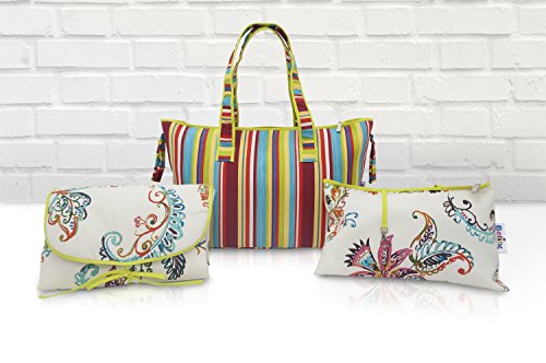 Belily-World Rainbow Shopper Bag - Wickeltasche Set