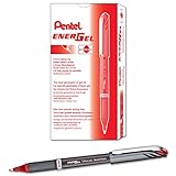 Pentel BL30-BX Energel Plus Liquid Gel-Tintenroller, Kugeldurchmesser 1.0 mm = Strichsrärke 0,5 mm, 12 Stück, rot