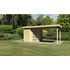 KARIBU Gartenhaus, BxT: 504.5 x 238 cm (Aufstellmaße), Flachdach - beige
