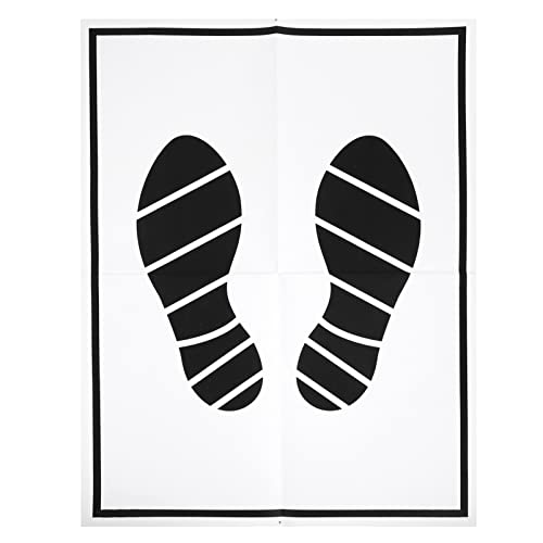 FAVOMOTO 50Pcs Papier Auto Fußmatten Einweg Fußmatten Fuß Pads Automotive Innen Schutz Abdeckung Blatt Schwarz/Weiß