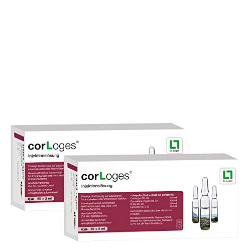 corLoges® Injektionslösung 100 x 2 ml - Zur Begleittherapie bei Herzschwäche - Bewährtes homöopathisches Arzneimittel bei Erkrankungen des Herz- und Kreislaufsystems