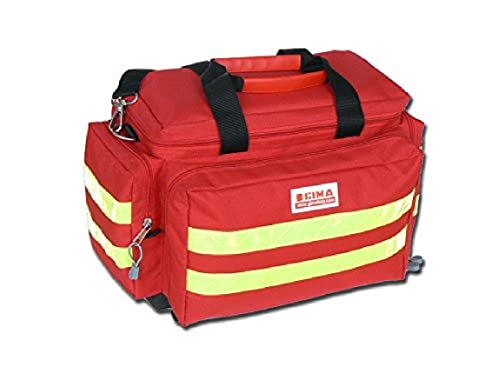 GIMA - Emergency Smart Bag, Rot Farbe, Polyester, leere, Trauma, Rettungsdienst, ärztliche, Erste Hilfe, Krankenpfleger, Mehrtaschenbeutel für Sanitäter, 45x28x28 cm