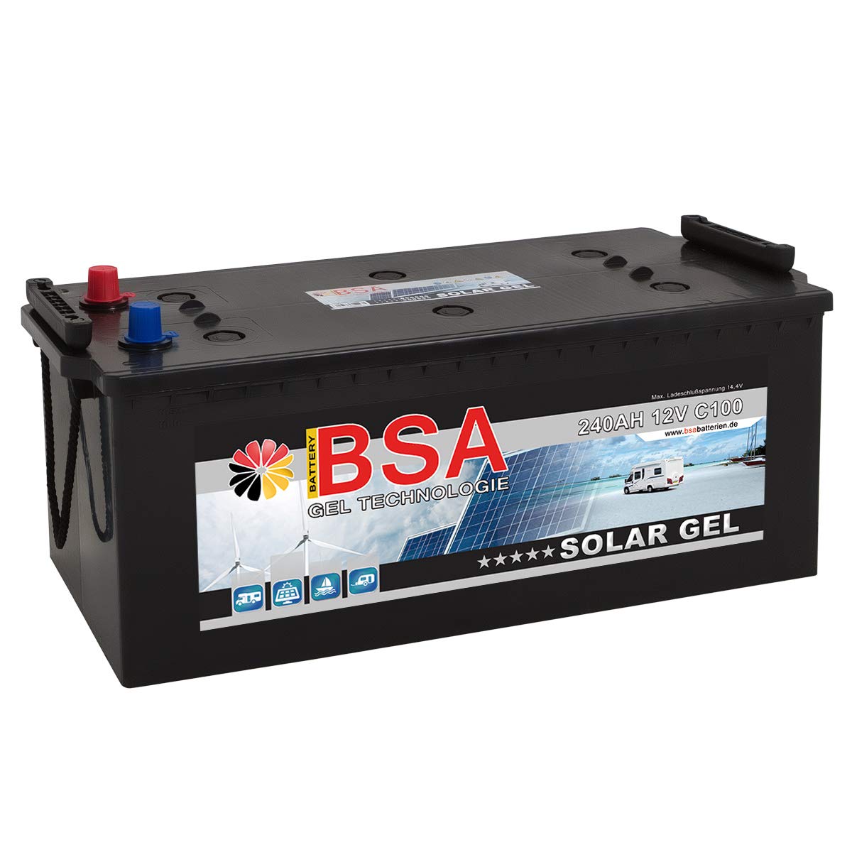 Gel Batterie 240Ah 12V Blei Gel Solarbatterie Wohnmobil Boot Versorgungsbatterie statt 210Ah 220Ah 230ah