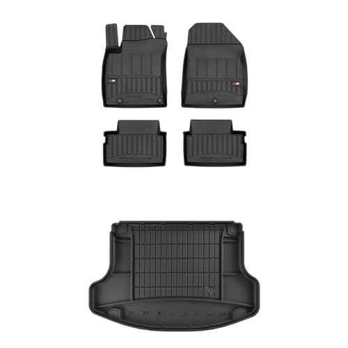 FROGUM ProLine 3D EIN Satz Gummimatten Exklusiven Auto Fußmatten und Kofferraumwanne Kofferraummatte für Hyundai i30 III ab 2017 | Die höchsten Kanten