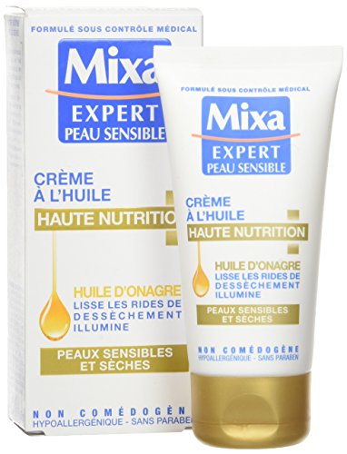 Mixa Expert pflegende Creme für sensible Haut – mit Nachtkerzenöl 5% Glycerin / Nachtkerzenöl – 50 ml