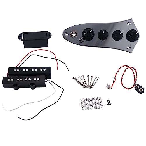 DINESA 5 Jazz -08 Bass Loaded Control Plate Universal with Electric Bass Pickup Effector for 4/5 String Bass Guitar Parts