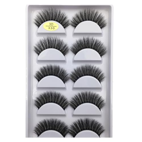 UAMOU 10/50 Boxen 37 Stil 5 Paar Natürliche 3D Falsche Wimpern Make-Up Gefälschte Wimpern Faux Cils Make Up Schönheit Maquillaje Cheerfully (Color : 5Pairs X30, Size : 10 Boxes 50Pairs)