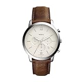 Fossil Herren Chronograph Quarz Uhr mit Leder Armband FS5380