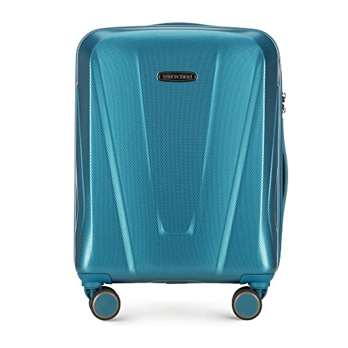 WITTCHEN Koffer Handgepäck Hartschalen Material Polycarbonat Hochwertiger und Stabiler Blau
