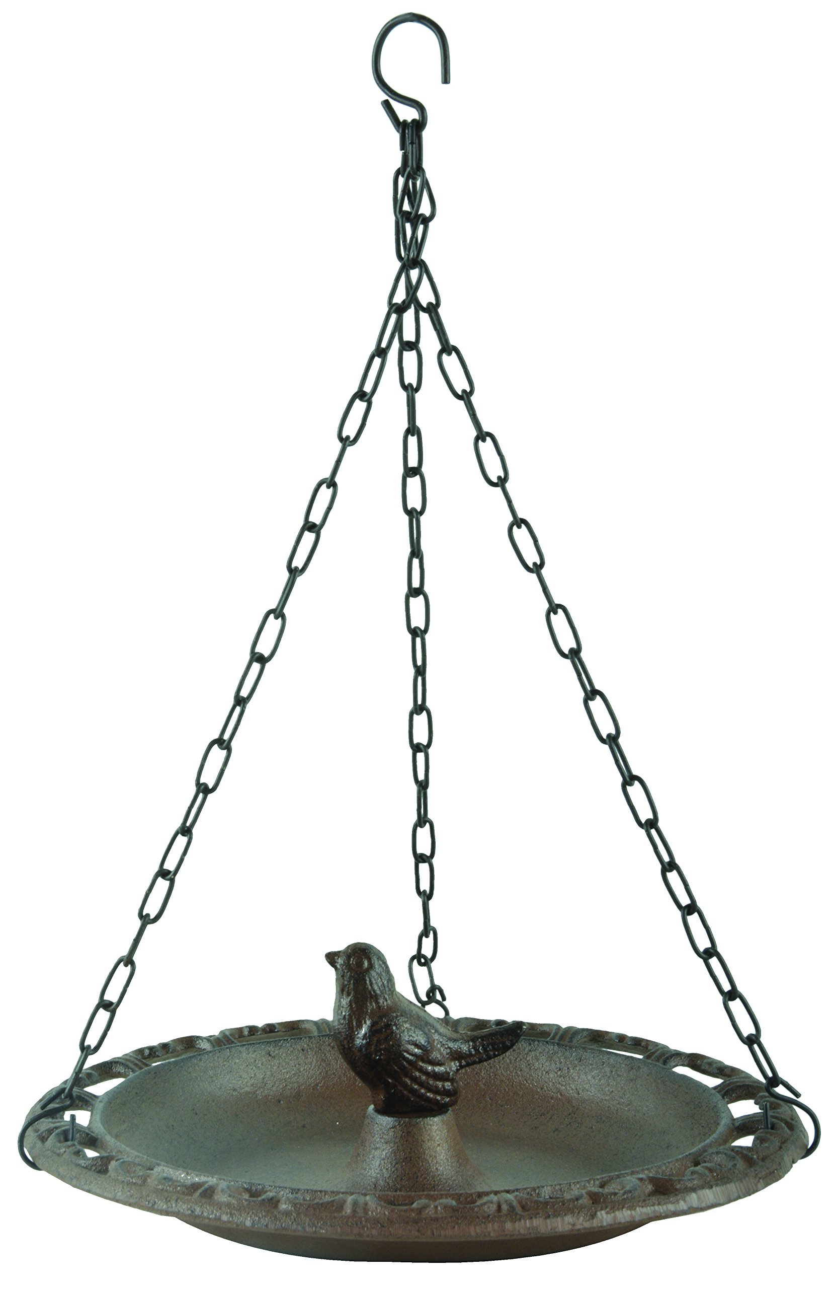 Esschert Design Vogeltränke, hängend, aus den Materialien „Gusseisen und Metall“, 23,3 x 23,3 x 8,0 cm