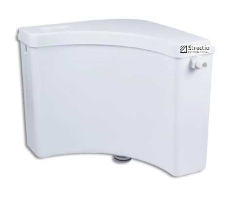 WC Eckspülkasten Kunststoff Tiefspülkasten Spülkasten für Toiletten Toilettenspülkasten Eck-Aufputzspülkasten Spülkasten AP-Spülkasten weiß