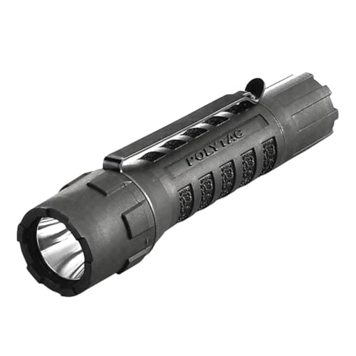 Streamlight 88850 PolyTac 600-Lumen Allzweck Sure Grip Kompakte LED-Taschenlampe mit CR123A Lithium-Batterien, Schwarz
