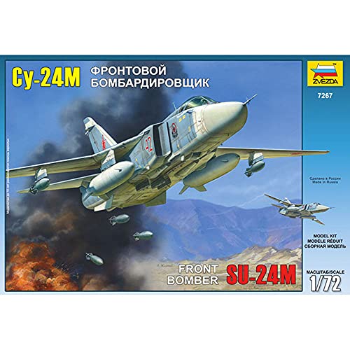 Zvezda 530007267 1:72 Sukhoi SU-24M Fencer-D, Modellbausatz,Plastikbausatz, Bausatz zum Zusammenbauen, detaillierte Nachbildung