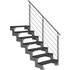 DOLLE Außentreppe Gardentop 7 TRIMAX-Stufen 80 cm Anthrazit + Geländer