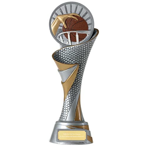 KDS FG Pokalset je 1x Größe S, M, L Trophäen Basketball mit Emblem 70 mm schwer mit Gravur