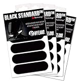 VFLUO Black Standard&TM, (4er Pack) 4 stück Kit Retro reflektierende Aufkleber für Motorradhelme, 3M TechnologyTM, Schwarz