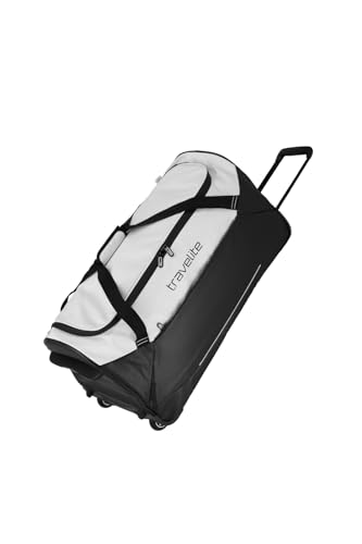 travelite Trolley Reisetasche mit Rollen aus wasserabweisendem Material, Basics Weichgepäck Rolltasche mit großem Hauptfach, 71 cm, 97 Liter