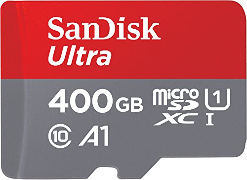 SanDisk Ultra 400 GB microSDXC Speicherkarte + SD-Adapter mit A1 App-Leistung bis zu 120 MB/s, Klasse 10, U1