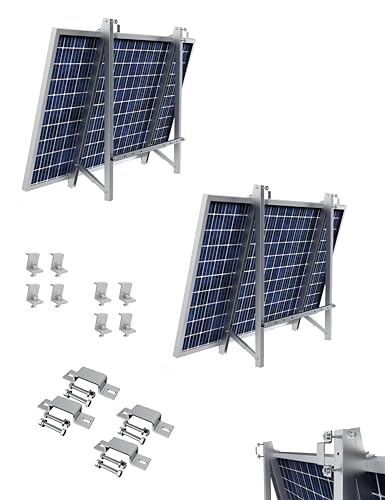 Halterung/Aufständerung von Solarmodulen/Balkonkraftwerken für Balkon, Flachdach, vertikale Wand und Boden (für rechteckige Geländer)