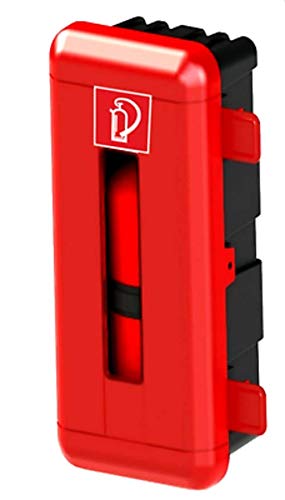 Feuerlöscher Box Schutzkasten für 5kg CO2 Feuerlöscher rot-schwarz H/B/T 865 x 335 x 240 mm außen
