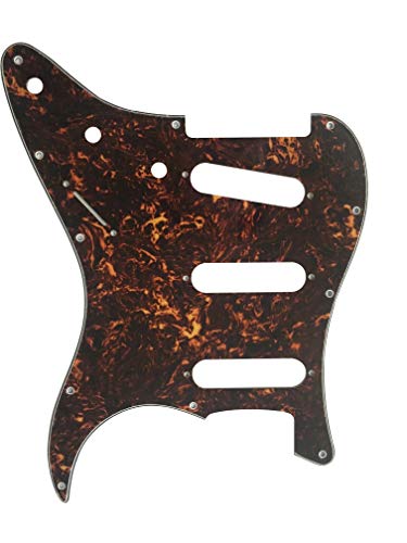 Gitarren-Schlagbrett für Fender 11 Löcher Standard Modern Style Scratch Plate (4-lagig, braune Schildkröte)