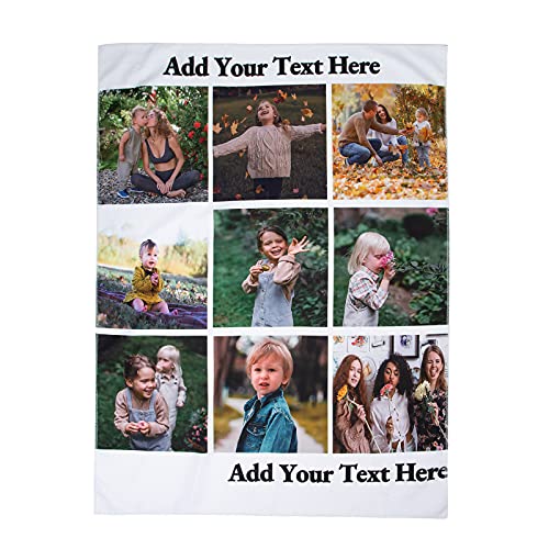 Fotodecke mit Ihrer eigenen personalisierten Decke drucken Fotogravur weiche warme Dicke Fotodecke Entwerfen Sie Ihre eigene Decke für Kinderfamilie BBF Baby Hund Jubiläum (130 x 150 cm)