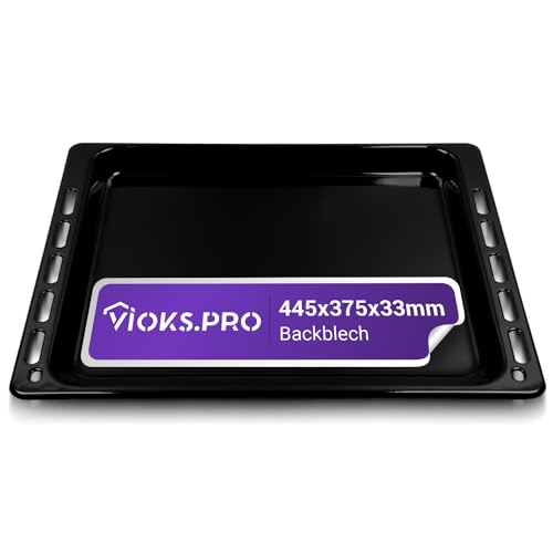 Vioks.pro Backblech Tief 447x375x33mm Ersatz für Backblech Whirlpool 481010683239 - Tiefes Backblech 445 x 375 für Backofen Ignis Whirlpool Beko ua