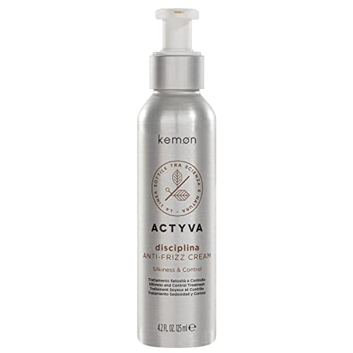 Kemon - Actyva Disciplina Anti-Frizz Cream, Disziplinierende Creme für krauses Haar, mit Hyaluronsäure, Anti-Frizz und Elastik-Creme - 125 ml