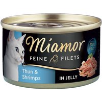 Miamor Feine Filets Heller Thunfisch & Shrimps 100g