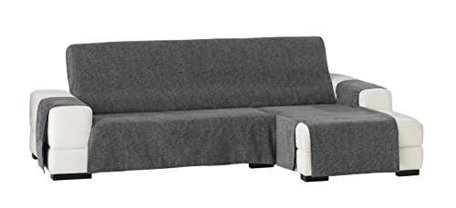 Eysa Dream Nicht elastisch Sofa überwurf Chaise Longue rechts, frontalsicht, Chenille, 06-grau, 37 x 9 x 29 cm