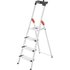 Hailo L80 ComfortLine 8040-407 Aluminium Stufen-Stehleiter inkl. Werkzeugablage Arbeitshöhe (max.):