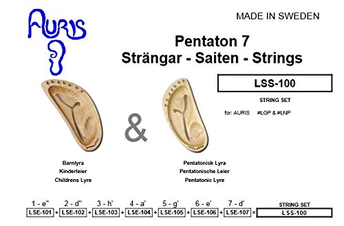 Saiten für pentatonische Leier/ Lyra - Satz mit 7 Saiten