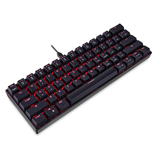 61 Key Wired Keyboard, USB2.0 Wasserdichte staubdichte RGB-Hintergrundbeleuchtung Mechanische Gaming-Tastatur