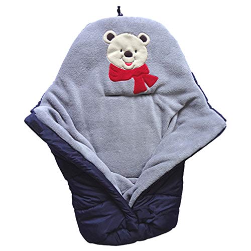 GEMSeven Winter Warm Baby Schlafsack Infant Cartoon Bär Schlafsack Für Kinderwagen, Schlafsack Für Babybett Swaddle Winter Wrap