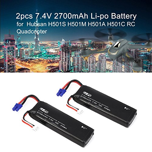 Swiftswan 2 stücke 7,4 V 2700 mAh Li-po Batterie Teile für Hubsan H501S X4 H501A RC Quadcopter