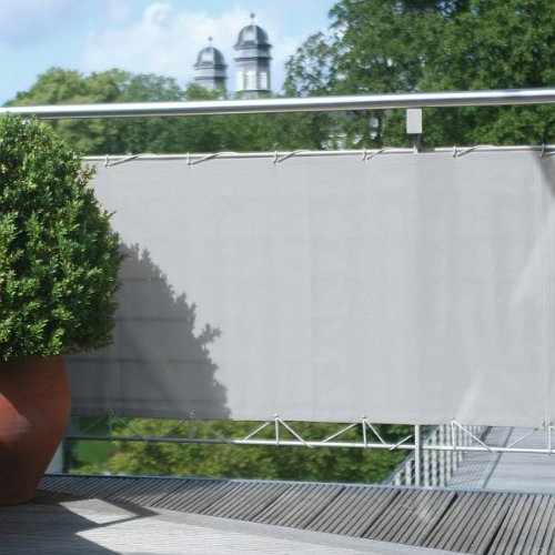 FLORACORD Balkonsichtschutz , BxH: 500x75 cm, silbergrau