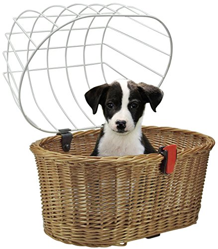 KlickFix Fahrradkorb Weidenkorb Doggy Basket