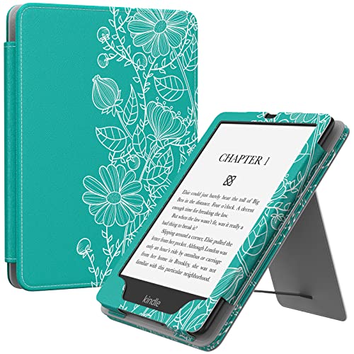 MoKo Hülle Kompatibel mit Kindle Paperwhite 11. Generation 2021, Slim PU Tablet Schutzhülle mit Auto Schlaf/Aufwach Handschlaufe für Kindle Paperwhite 6,8 Zoll, Signature Edition, Linie