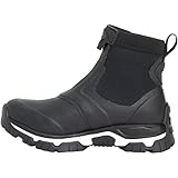 Muck Boots Damen Apex Mid Zip Gummistiefel, Black/White, 26.5 EU