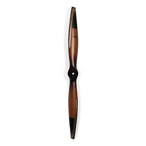 Authentic Models - Deko Propeller - Holzpropeller antik - Vintage Black Tips - Large - (LxTxB): 186 x 8 x 17 cm