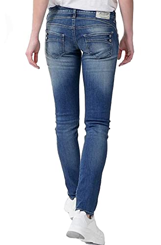 Herrlicher Damen Piper Slim Organic Denim Jeans, Blue sea L32, W30/L32