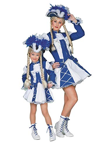 Party Discount Kinder-Kostüm Tanzmariechen blau-weiß-Silber Gr. 116