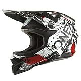 O'NEAL | Motocross-Helm | MX Enduro Motorrad | ABS-Schale, Sicherheitsnorm ECE2205, Lüftungsöffnungen für optimale Belüftung & Kühlung | 3SRS Helmet Scarz V.22 | Erwachsene | Schwarz Grau Orange | XXL