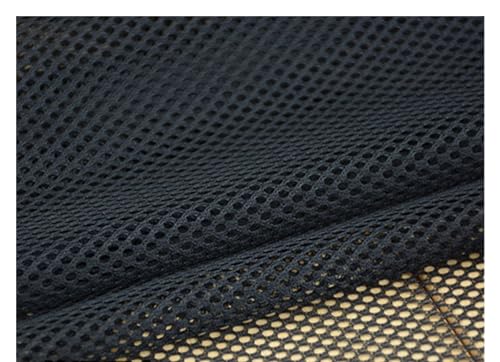 Lautsprecher Stoff,Lautsprechernetzstoff 2 mm Polyester-Schutznetzstoff, Waben-Mesh-Stoff for Nähen von T-Shirts, Sportbekleidung, gestrickter Futterstoff, Stoff pro Meter (Color : 2mm black, Size :